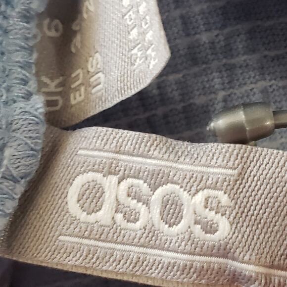 NWT Asos Daytime Shoulder Tie Plunge V Neckline Mini Sundress Sz 2 - Picture 11 of 12